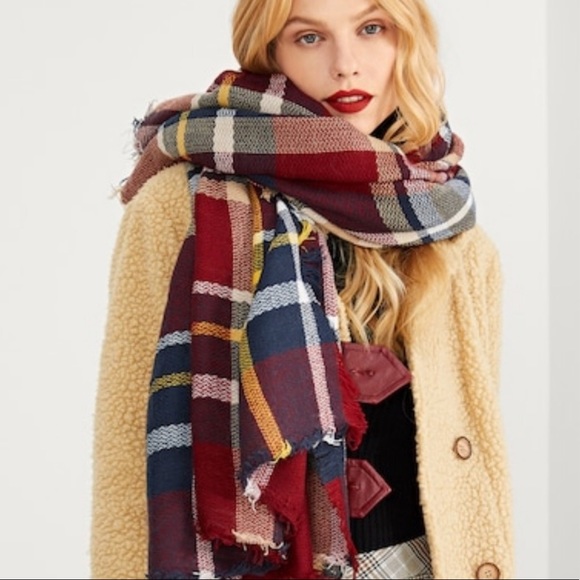 Accessories - 💥SOLD OUT💥Red Plaid Blanket Scarf